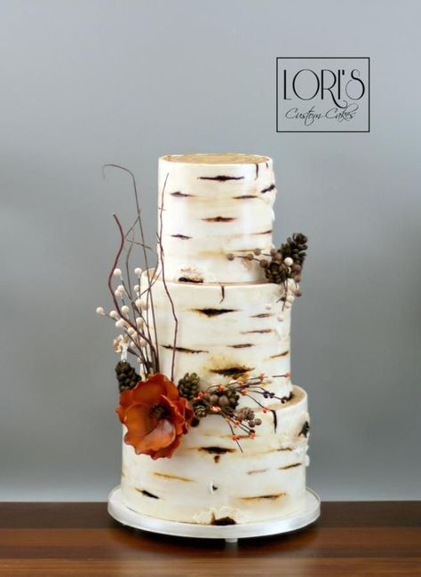 Birch Tree Wedding Cake, Birch Tree Cake, Birch Wedding Cakes, Birch Tree Cakes, Wedding Cakes Ideas, Birch Wedding, Crazy Weather, Custom Birthday Cakes, Wedding Cake Recipe