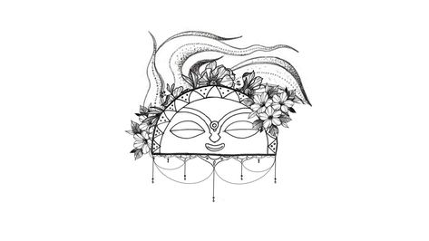 Original Artwork for tattoo - Taino Moon Goddess Taino Moon Goddess Tattoo, Taino Moon Tattoo, Azores Tattoo Ideas, Goddess Moon Tattoo, Taino Tattoos For Women, Moon Tattoo Designs Goddesses, Taino Moon Goddess, Moon Goddess Tattoo, Tattoo Taurus