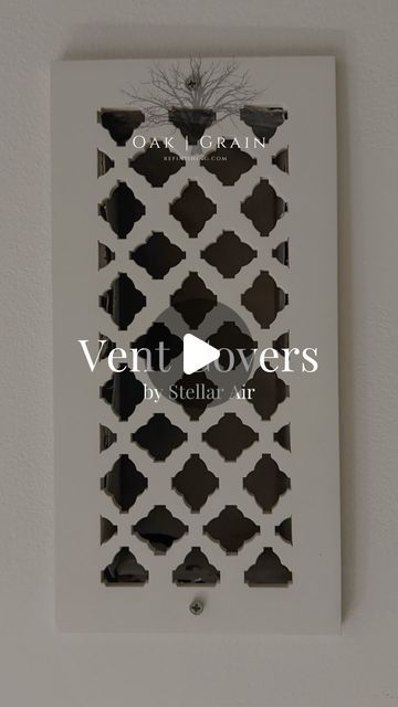 Jess | Decor & DIY on Instagram: "Details matter, people! 👏🏼 I love how these vent covers from @stellar.air freshen up my space making it feel newer, cleaner & add a fun subtle design.   I’ll wait as everyone runs off to inspect their vent covers… 👀" Air Vent Cover Ideas Diy, Return Air Vent Cover Ideas, Air Intake Cover Ideas, Vent Covers Decorative, Vent Covers Diy, Air Return Vent Cover, Wall Vent Covers, Return Air Vent, Wall Vents