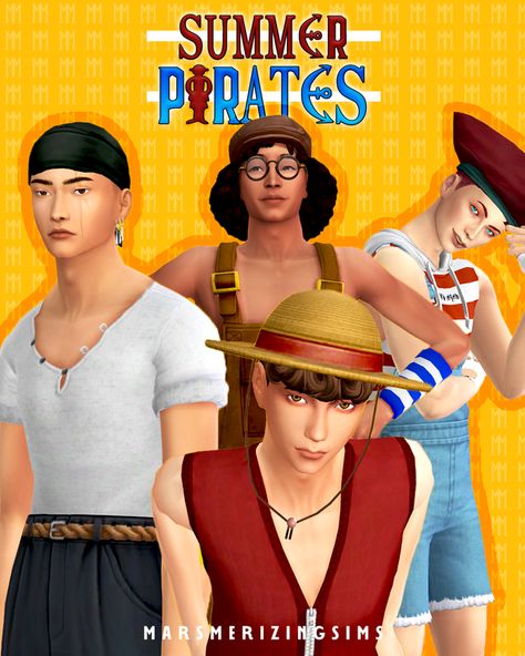 Sims 4 Men Clothing, Sims 4 Anime, The Sims 4 Packs, Sims 4 Cas, Ts4 Cc, One Piece Luffy, Sims 4 Clothing, The Sims4, Sims Mods