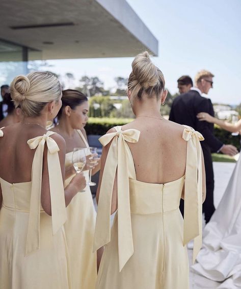 Pale Yellow Wedding Theme, Pale Yellow Bridesmaid, Pastel Yellow Bridesmaid Dresses, Pale Yellow Bridesmaid Dresses, Pale Yellow Weddings, Light Yellow Weddings, 2026 Wedding, Church Reception, Yellow Bridesmaid