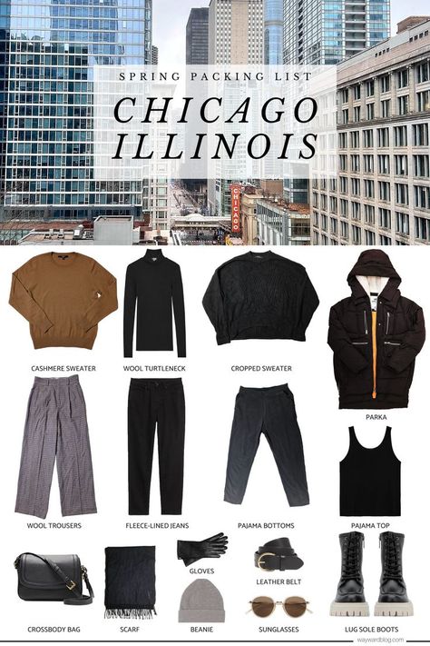 Spring Packing List, Packing List Spring, Chicago Street Style, Chicago Spring, Weekend In Chicago, In My Backpack, Weekend Packing, Spring Packing, Chicago Outfit