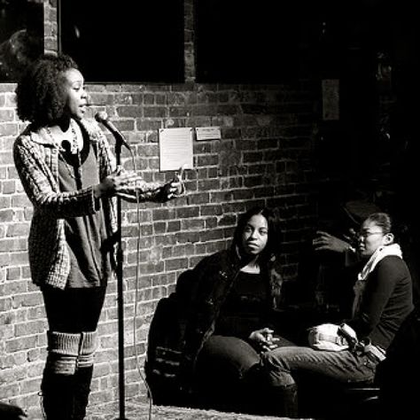 Watch someone perform Slam Poetry Performing Arts School, Jazz Cafe, Love Jones, Poetry Photography, Spoken Word Poetry, New York University, Slam Poetry, Space Photography, Poetry Reading