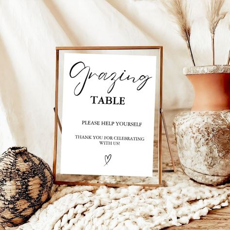 Modern Minimalist Wedding Grazing Table Sign Grazing Table Sign, Wedding Grazing Table, Growth Charts, Grazing Table, Modern Minimalist Wedding, Grazing Tables, Modern Minimalist Design, Table Sign, Growth Chart