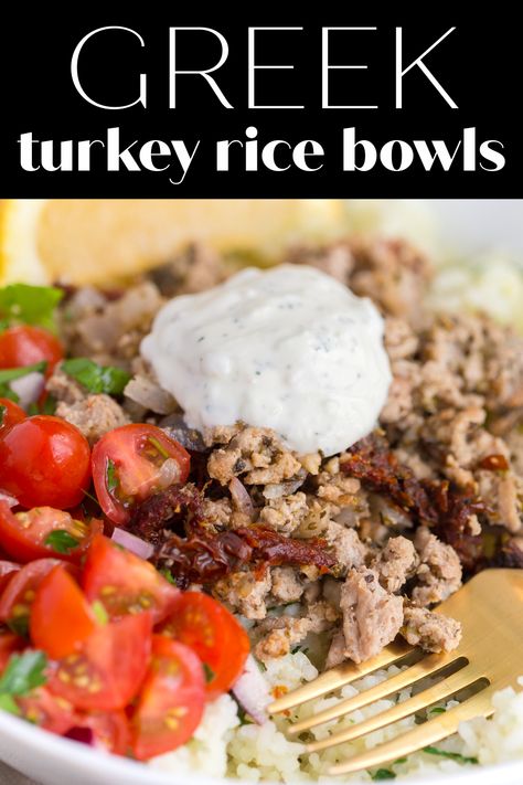 Greek Turkey Rice Bowl, Greek Burger Bowl, Ground Turkey Tzatziki Bowls, Greek Turkey Bowls, Ground Turkey Greek Bowl, Gyro Rice Bowl, Ground Turkey Gyro Bowl, Ground Beef Greek Bowl, Turkey Burger Bowls