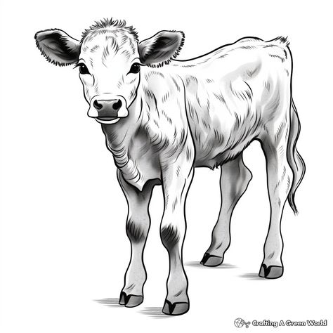 Cows Drawing, Cow Sketch, Pencils Drawings, Cow Coloring Pages, Cow Illustration, Cow Drawing, Kindergarten Coloring Pages, Animal Illustration Art, Sunflower Tattoos