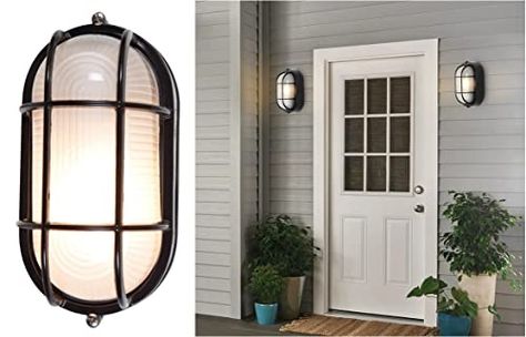 Vednique Outdoor Waterproof Oval Bulkhead Light|Pack of 4|Black| Outdoor Wall Scone Light for Roof, Bathroom, Kitchen, Front Door, Corridors, Stairway, Showrooms Check more at https://productsoffer.in/vednique-outdoor-waterproof-oval-bulkhead-lightpack-of-4black-outdoor-wall-scone-light-for-roof-bathroom-kitchen-front-door-corridors-stairway-showroomsbulbs-not-included/ Outside House Lighting, Bed Outside, Kitchen Front Door, Bulkhead Light, Outside House, Outside Furniture, House Lighting, Packing Light, Outdoor Wall