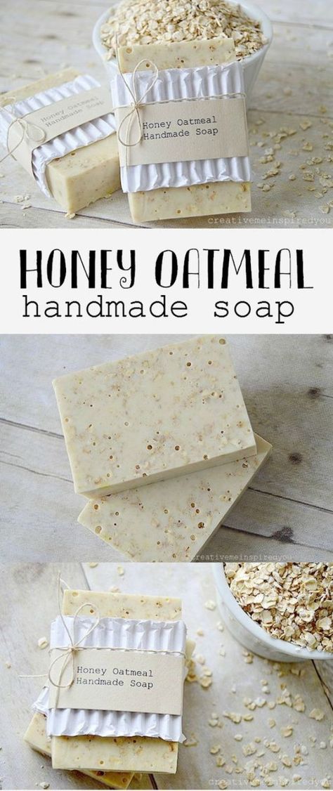 Natural Soaps Recipes, Săpunuri Handmade, Soap Tutorial, Oatmeal Soap, Lip Scrubs, Honey Oatmeal, Homemade Soap Recipes, Homemade Bath Products, Diy Body