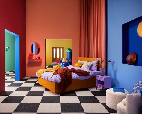 Color Block Room, Colour Blocking Interior, Showroom Ideas, Sight Unseen, Color Vibe, Block Color, Colour Pop, Air France, Design Milk