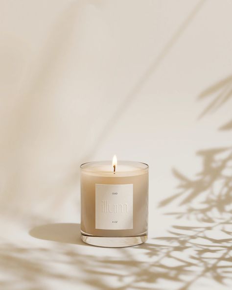 Illum - October November Candle Website, Label Candle, Minimal Candles, Custom Product Packaging, Custom Label Design, Candle Mockup, Label Packaging, Skincare Serum, Candles Photography