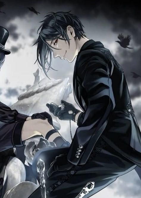 Black Butler Manga, Black Butler Sebastian, Creepypasta Cute, Sebastian Michaelis, Pop Art Comic, Black Butler Anime, Black Butler Kuroshitsuji, Butler Anime, Cool Anime Guys