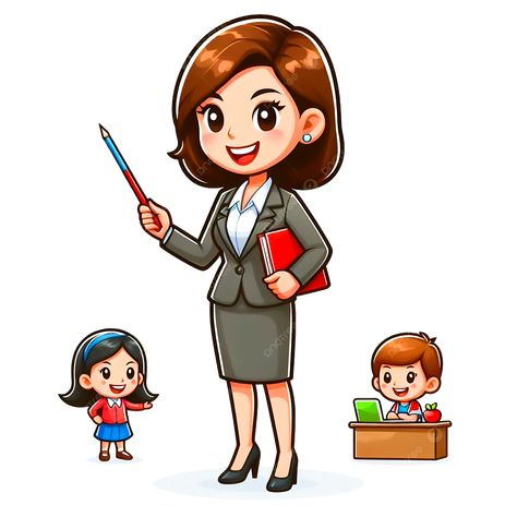 Teachers Cartoon Images, Teachers Cartoon, Teacher Character, Teacher Cartoon, World Teacher Day, Happy Teacher, Coaching Teachers, World Teachers, School Cartoon