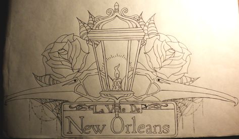 Chest Piece Tattoo Design, Mardi Gras Tattoo, Louisiana Tattoo Ideas, Nola Tattoo, Louisiana Tattoo, New Orleans Tattoo, Chest Piece Tattoo, Mom Tattoo Ideas, New Orleans Skyline