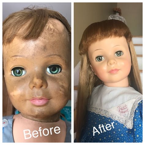 Doll Hair Repair, Doll Restoration, Doll Hospital, Doll Face Paint, Doll Making Tutorials, Cabbage Patch Dolls, Old Dolls, Doll Hair, American Doll