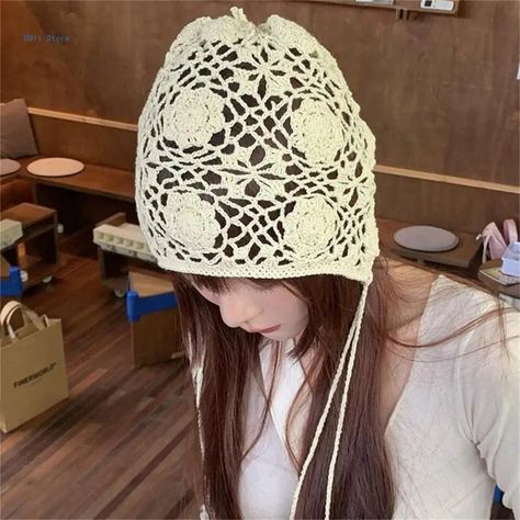 Fashion Beanie Hat for Women Girl Crochets Flower Knitted Hat Ethnic Style Cap Girl Bonnet Y2K Sweet Hat Adult Headdress - AliExpress Fashion Beanie, Cap Girl, Beanie Hats For Women, Cap Fashion, Flower Hats, Knit Beanie Hat, Hat For Women, Knitted Hat, Ethnic Style