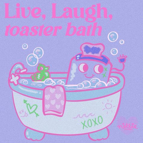 live, laugh, toaster bath 🍞🛁 inspired by @readytoglare #doodleoftheday #illustrationoftheday #illustrator #womeninillustration #graphicdesign #artistsontwitch #instagramartist #drawingoftheday #funnycomic #funnydesign #darkhumor Bath Illustration, Art Icon, Funny Comics, Funny Design, Illustrator, University, Bath, Graphic Design, Humor