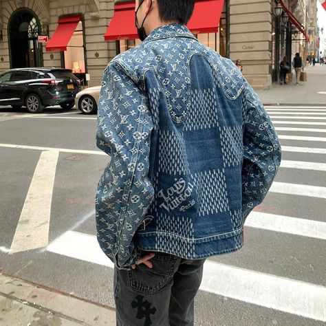 LV Jacket Lv Jacket, Witch Hunter, Monogram Jacket, Design Board, Design Design, Jacket Outfits, Denim Fashion, Jean Jacket, Witch