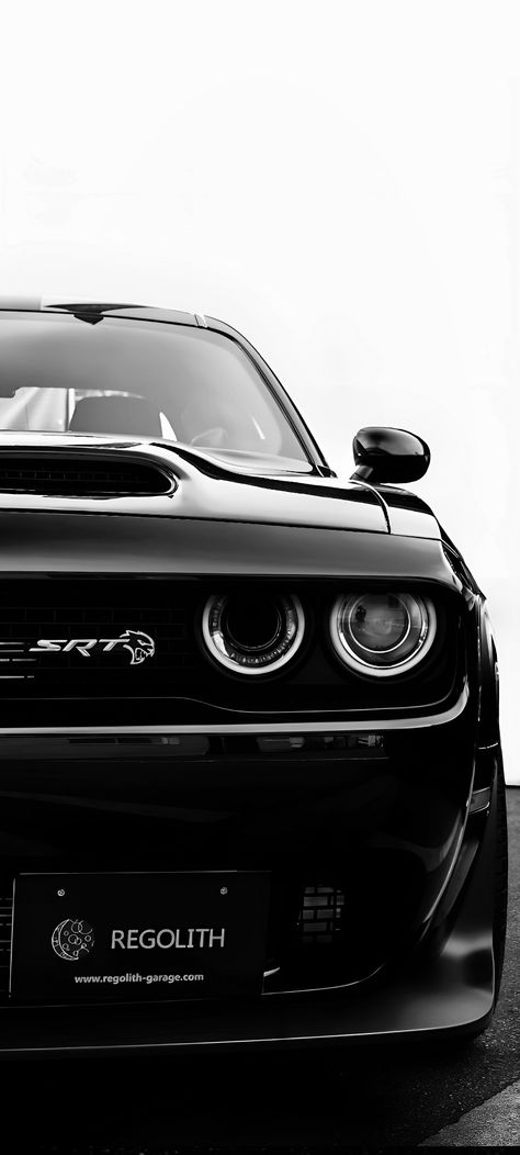 Black And White Car Pictures, Hellcat Car, 2016 Dodge Challenger, Cars Photo, Cars Photography, Dodge Demon, Dodge Challenger Hellcat, Challenger Srt Hellcat, Dodge Muscle Cars