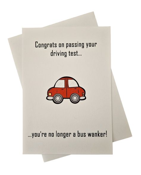 Passing your driving test is a big deal. This card for new drivers says it all really. Available in my Etsy shop - www.etsy.com/shop/JaxcardsStudio or alternatively in my Ebay Shop - www.ebay Passed Driving Test Card, Bullet Journal Monthly Calendar, Passing Your Driving Test, Driving Test Card, Drivers Test, Passed Driving Test, Driver License, New Driver, Driving License