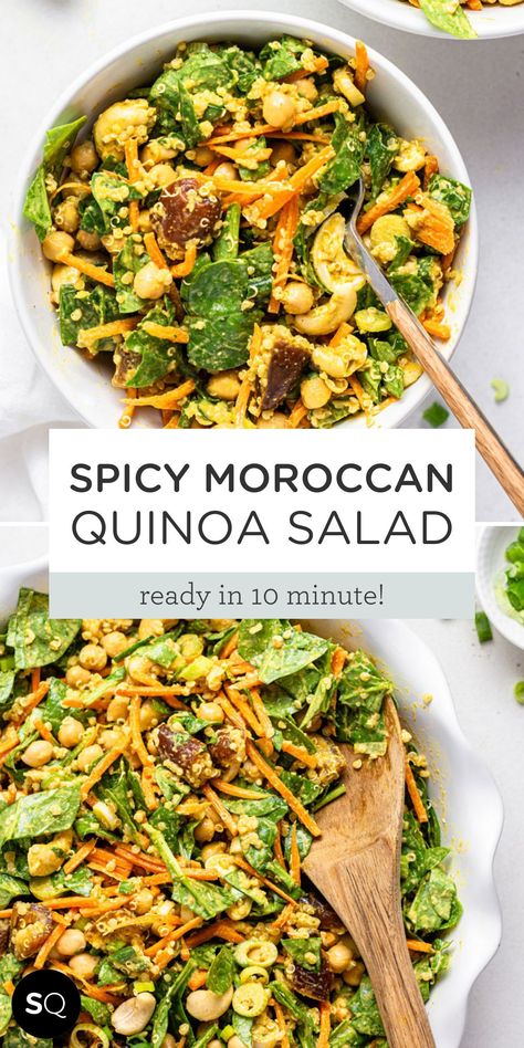 Moroccan Quinoa, Summer Salad Ideas, Salad With Dates, Vegan Quinoa Recipes, Moroccan Salad, Simply Quinoa, Salad Healthy, Quinoa Salad Recipes, Salad Ideas