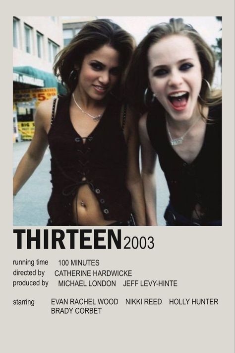 Brady Corbet Thirteen, Thirteen Poster, Brady Corbet, Catherine Hardwicke, Thirteen Movie, Tv Posters, Evan Rachel Wood, Nikki Reed, Book Recs