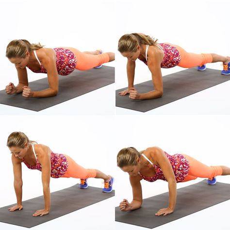 Upper Body: Plank Up and Down Up And Down Plank, Apartment Workout, Back Fat Workout, Popsugar Fitness, Plank Workout, Circuit Workout, Push Ups, Workout Moves, Body Fitness