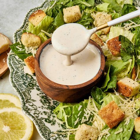 The BEST Caesar Dressing Recipe (5 Minutes!) Inside Out Egg Roll, Best Caesar Dressing, Keto Ranch Dressing Recipe, Healthy Little Peach, Whole30 Meal Plan, Homemade Mayo Recipe, Big Mac Sauce Recipe, Mac Sauce Recipe, Caesar Dressing Recipe