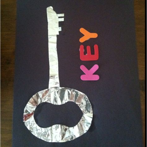 K is for key craft K Is For Key, Key Crafts, Letter Crafts, Girl Scout Daisy, Learning Ideas, Character Education, Letter A Crafts, Letter K, Preschool Ideas