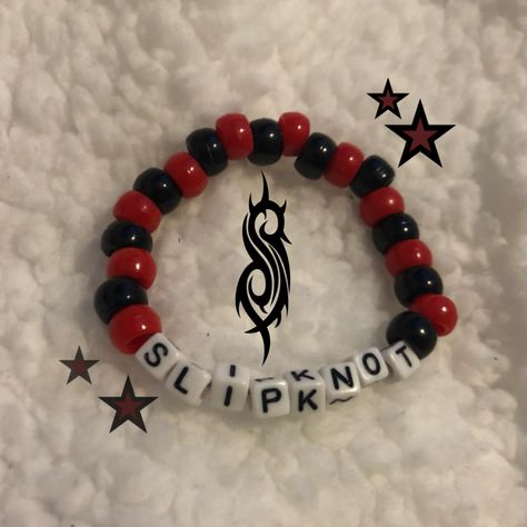 Slipknot Bracelet, Rave Bracelets, Pulseras Kandi, Diy Kandi Bracelets, Pony Bead Bracelets, Diy Kandi, Kandi Kid, Kandi Cuff, Slip Knot