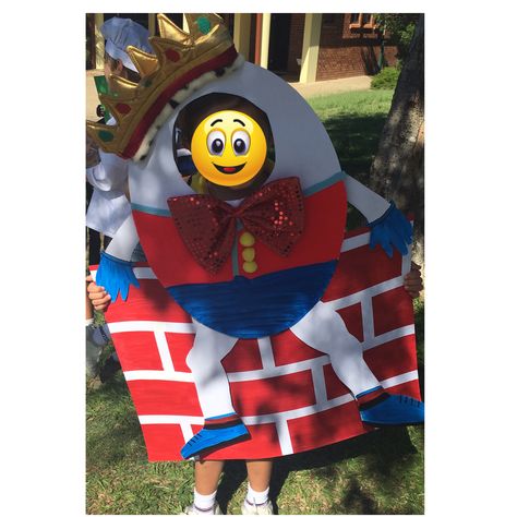 Humpty Dumpty Costume, Nursery Rhyme Costume, Humpty Dumpty, Family Costumes, Nursery Rhyme, Nursery Rhymes, School Projects, Preschool Crafts, Fancy Dress