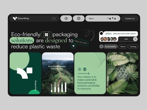 Eco food packaging website ui by Awsmd on Dribbble 블로그 디자인, Packaging Website, Eco Food, Ui Ux 디자인, Card Ui, Ui Design Website, Webpage Design, Web Inspiration, Web Layout Design