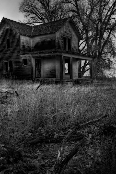 Haunted house. A dark and moody image converted to monochrome with added grain , #Aff, #dark, #moody, #Haunted, #house, #image #ad Cheap Diy Halloween Decorations, Real Haunted Houses, Haunted Forest, Most Haunted Places, Places In America, Halloween Tattoo, Abandoned House, Paranormal Investigation, Horror House