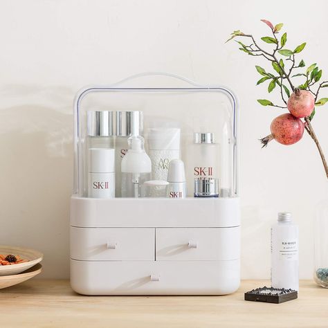 These Skincare Organizers Will Help You Finally Feel Like You Have It All Together Skin Care Storage, Organization Desk, Rectangle Bedroom, Skincare Organizer, Organizer Bedroom, Ultra Beauty, Organizer Diy, Storage Organizers, Care Organization