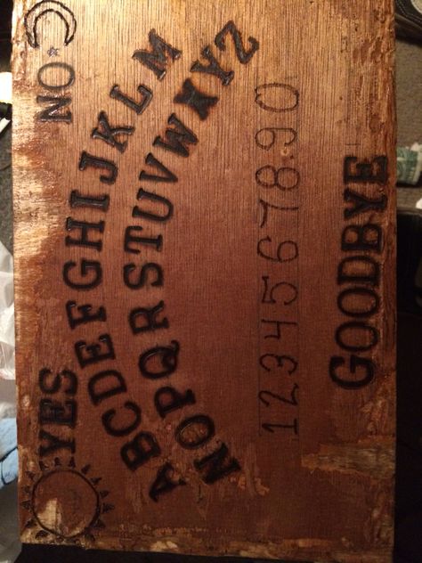 Homemade Ouija Board, Ouija Origin Of Evil, Evil Quotes, Parlor Games, Spirit Communication, Magick Spells, Spirit Board, Ouija Board, Craft Show Ideas