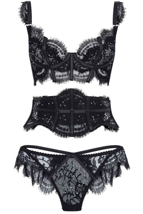 Agent Provocateur | Roxannie • in French Leavers lace + sparkling crystals + faux leather | Fall Winter 2024-25 – @martysimone on Tumblr Marty Simone Luxury, Agent Provacatuer Corset, Agent Provacatuer Set, Agent Provocateur Corset, Agent Provacatuer, Expensive Lingerie, Marty Simone, Agent Provocateur Lingerie, Embroidered Corset