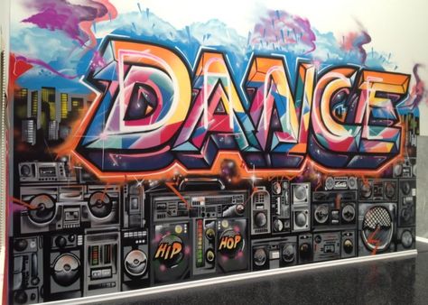 Australia Dance Graffiti, Studio Mural, Jazz Artwork, Dancing Drawing, Dance Studio Owner, Dance Wall Art, Graffiti Text, Hip Hop Artwork, Swans Art