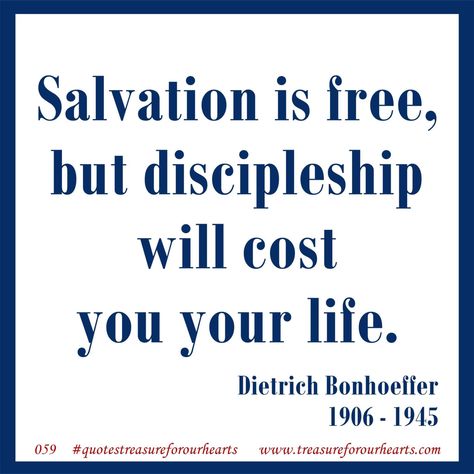 The Cost Of Discipleship Dietrich Bonhoeffer, Savior Aesthetic, Discipleship Quotes, Dietrich Bonhoeffer Quotes, Bonhoeffer Quotes, Dietrich Bonhoeffer, Bible Topics, Saint Quotes Catholic, John Macarthur