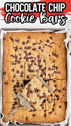 Chocolate Chip Cookies In A Pan, Chocolate Chip Squares Easy, Choc Chip Bars Easy, Pan Cookies Chocolate Chip, Sheet Pan Cookie Bars Easy, Chocolate Chip Brownie Bars, Soft Chocolate Chip Cookie Bars, Bar Chocolate Chip Cookies, Pan Chocolate Chip Cookies