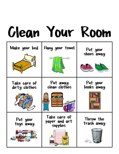 Make it easy for your pre-reader to clean her room with this free printable Uppfostra Barn, Kids Routine Chart, Clean Your Room, Kids Schedule, Kids Cleaning, Chore Chart Kids, Chores For Kids, Charts For Kids, Organization Kids