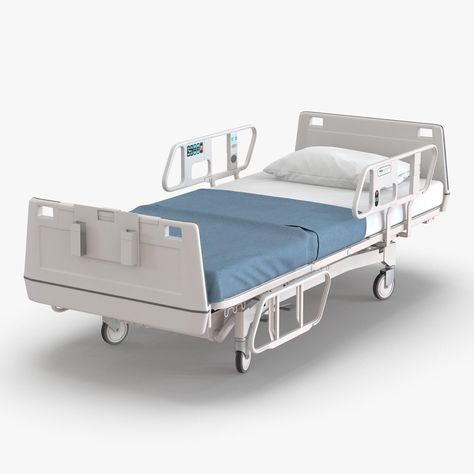 Hospital Bed 3D Model #AD ,#Hospital#Bed#Model Products Animation, Webtoon References, Hospital Aesthetic, Maleficent 2, Bed 3d, Recovery Room, Industry Design, Illustration Projects, Hospital Interior