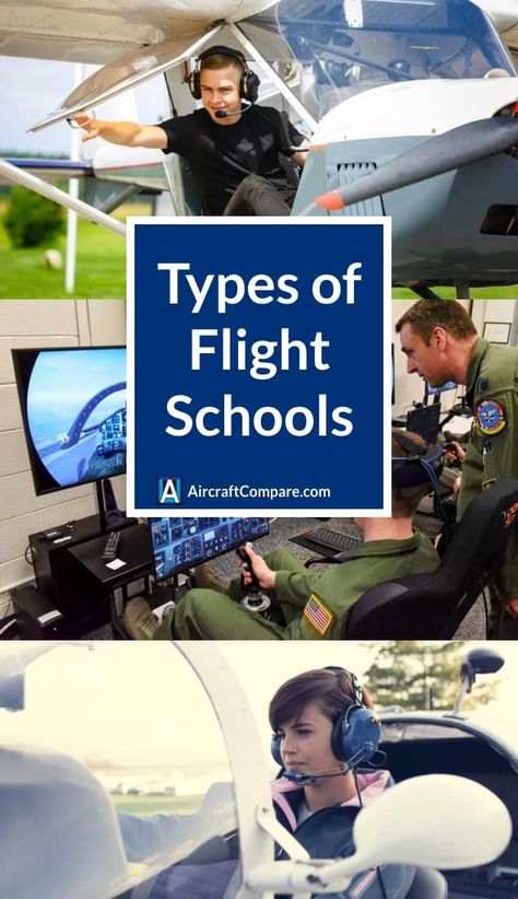 10 Types of Flight (Training) Schools - Aircraft Compare Aviation School, Pilot School, Pilot Career, Aviation Education, Private Pilot License, Aviation Careers, Good Leadership Skills, Flight School, Pilot License