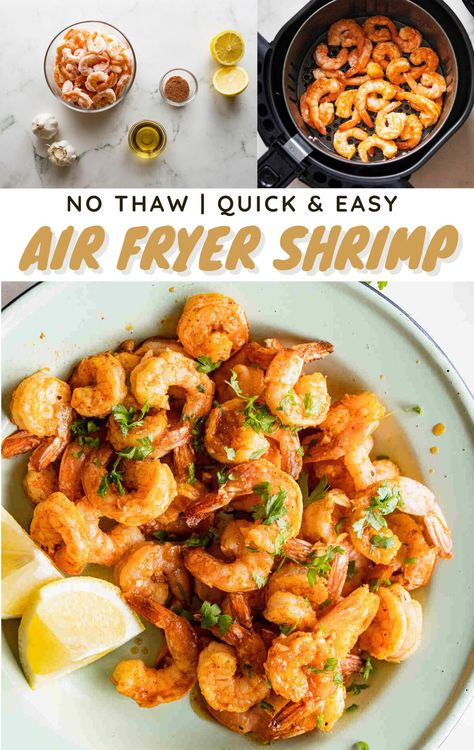 This quick and easy recipe requires no thawing, and it gives you perfectly cooked, juicy shrimp in under 15 minutes total. Air Fryer Frozen Shrimp, Frozen Shrimp Recipes, Seasoned Shrimp, Juicy Shrimp, Airfryer Recipes, Frozen Shrimp, Shrimp Seasoning, Shrimp Recipes Easy, Easy Air Fryer