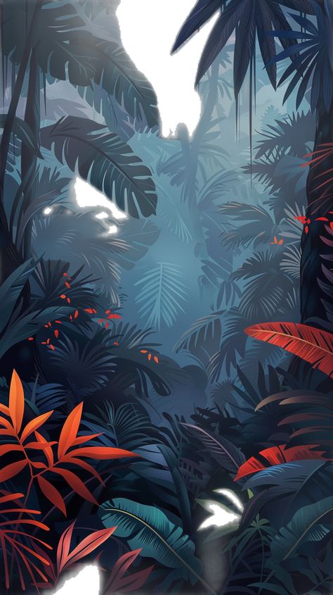 Minimalistic Dark Magical Jungle Jungle Graphic Illustration, Magic Forest Background, Abstract Jungle Art, Jungle Graphic Design, Jungle Backdrop, Jungle Artwork, Ideas Background, Jungle Images, Jungle Animal Art