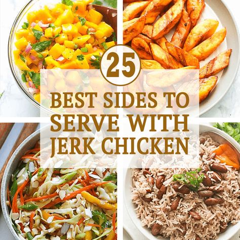 25 Fabulous Sides to Serve with Jerk Chicken Sides For Jerk Chicken, Soul Food Recipes, Island Breeze, Jerk Chicken, Caribbean Recipes, Dish Recipes, Side Dish Recipes, Side Dish, Quick Easy