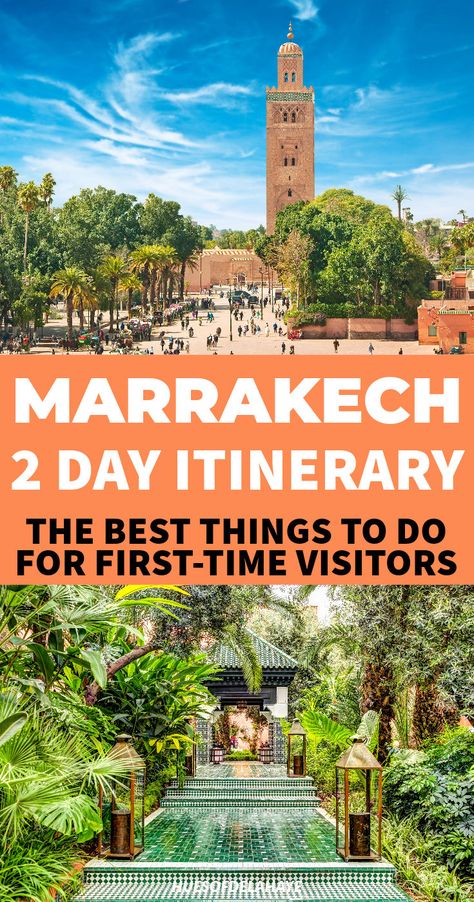 Experience the magic of Marrakech, Morocco, with this perfect 2 days in Marrakech itinerary, including must-see attractions & things to do in Marrakech, Morocco. This guide highlights the top sights & activities in Marrakech, including the El Badi Palace, Saadian Tombs, and the Museum of Marrakech. With insider tips and recommendations, this Marrakech itinerary ensures an unforgettable 48 hours in Morocco. Marrakech travel guide, Marrakech attractions, Marrakech sightseeing, Marrakech activities 2 Days In Marrakech, Morroco Travel Itinerary, Things To Do In Marrakech Morocco, Marrakech Itinerary, Saadian Tombs, Morroco Marrakech, Travel Marrakech, Morocco Travel Destinations, Medina Morocco