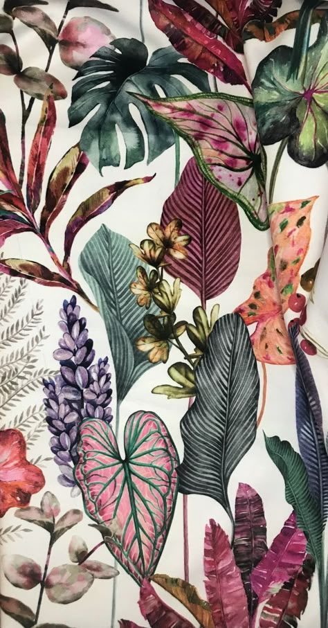 Wallpaper Nature Flowers, Watercolor Flower Art, Fabric Print, Bright Colours, Exotic Flowers, Vibrant Colours, Ikebana, Flowers And Leaves, Flower Wallpaper