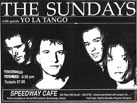 I Was A Teenage Bootlegger: The Sundays - Live @ The Speedway Cafe - Aug. 5, 1990 The Sundays Band Poster, The Sundays Aesthetic, The Sundays Poster, The Sundays Band, The Sundays, Slow Dance, Collage Poster, Photo Wall Collage, Band Posters