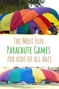 School Gym Birthday Party, Parachute Pe Games, Gym Games For Preschool, Parachute Games Preschool, Preschool Parachute Games, Outdoor Play For Preschoolers, Parachute Games For Preschoolers, Field Games For Kids, Summer Camp Games For Kids