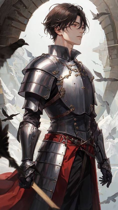 Knight Fantasy Art Male, Prince Seere, Male Fantasy Armor, Male Knight Art, Paladin Dnd Male, Knight Character Art Male, Fantasy Armor Male, Anime Knight Guy, Noble Character Design