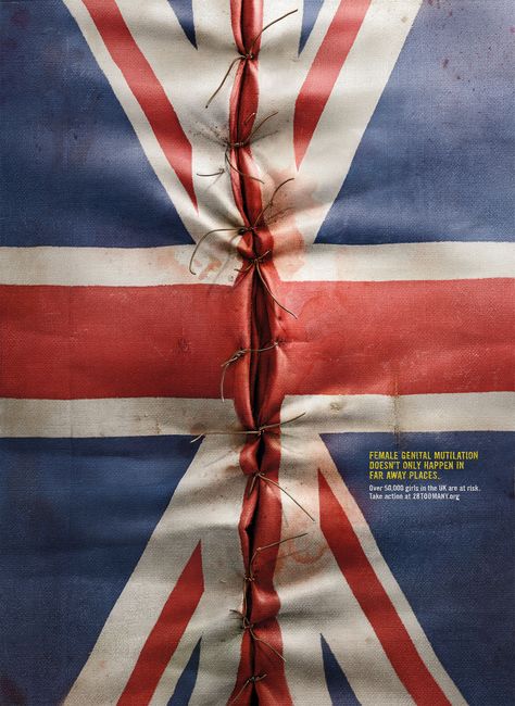 It Happens Here | FGM Human Rights Awareness Poster Advertising Campaign  | Award-winning Graphic Design | D&AD Ogilvy Mather, Awareness Poster, Ad Of The World, Cannes Lions, Publicidad Creativa, Awareness Campaign, Best Ads, Save The World, Print Advertising